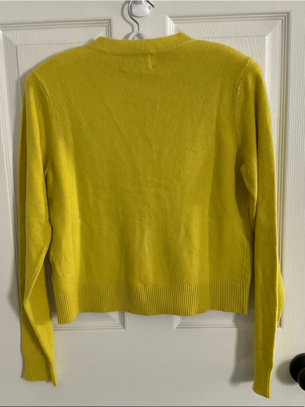 Old Navy Yellow Crewneck Button-Front Cardigan - Picture 3 of 3